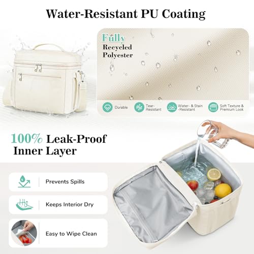 DALINDA Lunch Bag Cooler Bag Lunch Box for Women Men, Insulated Leak-Proof Lunch Bags Lightweight for Picnic,Grocery,Beac...