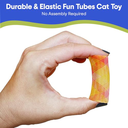 SPOT Kitty Fun Tubes Cat Toy | Bouncy Cat Toy with Catnip Inside for Cats and Kittens to Bite, Swat and Chase | Interactiv...