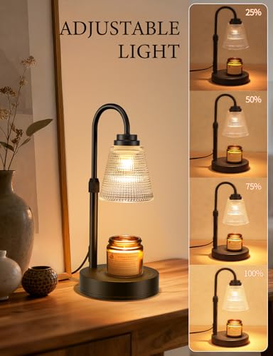 Candle Warmer Lamp with Timer Dimmable, Adjustable Height Wax Melts Warmer for Jar Candles, Housewarming, Birthday, for Wo...