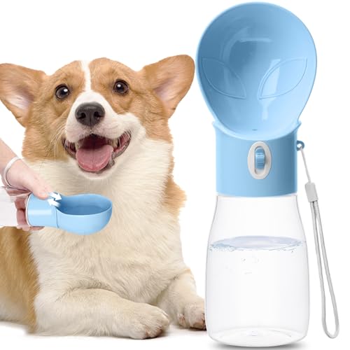 Dog Water Bottle, Widen Sink Portable Dogs Water Dispenser 17oz, Leak Proof, Outdoor Drink Bottles Cat, Puppy, Pet, Essent...