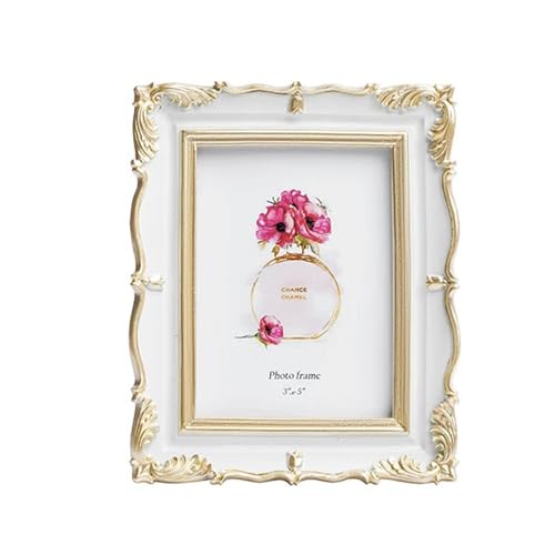 YOVECATHOU Vintage Picture Frame Antique Photo Frame For Home Tabletop (Beige, 6x8 Inch)