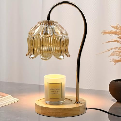 Candle Warmer Lamp With Timer Dimmable, Scented Wax Melts Warmer Lamp,Electric Flameless Fragrance Candle Warmer For Candl...