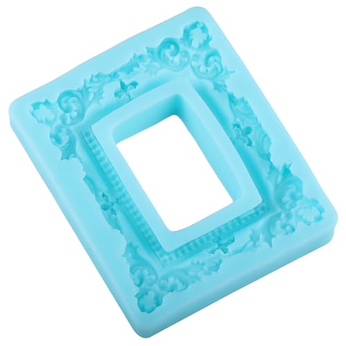 YABONAN Photo Frame Fondant Molds Picture Frame Silicone Mold for Cake Decorating Cupcake Topper Chocolate Candy Gum Paste...