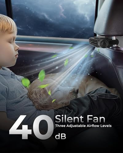Car Fan for Driver and Passenger's Seat - Mini Portable USB Backseat Cooling Fan Kids Baby Quiet headrest Neck Fan Accesso...