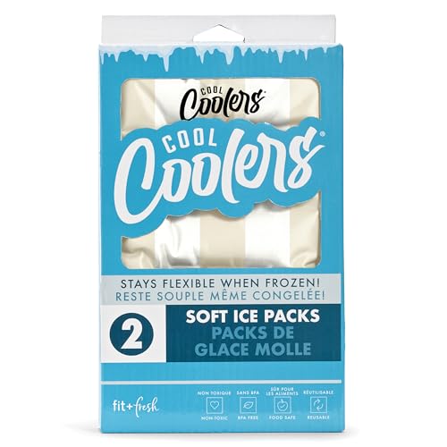 Cool Coolers Reusable XL Soft Ice Packs for Coolers, Long-Lasting Lunch Box Ice Pack, High Performance Quick Freeze, 2Pk, ...