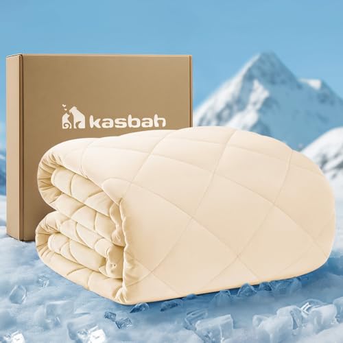 KASBAH Dog Cooling Blanket & Mat, Waterproof Pet Blankets for Couch, Bed and Car Seat, Washable Reversible Dog Blanket Thr...