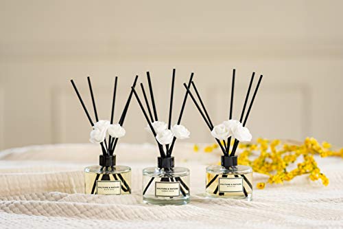 CULTURE & NATURE Reed Diffuser Set 6.7oz (200ml) Clean Cotton Scented Diffuser with Sticks Home Fragrance Reed Diffuser fo...