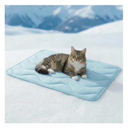 Dog Cooling Mat for Medium Dogs, 35"x24" Breathable Self Cooling Crate Mat for Dogs & Cats, QMAX>0.5 Portable Washable Pet...