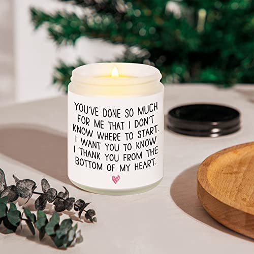 BAUBLEDAZZ Thank You Gifts for Women, Thank You Candle- Handmade Lavender Natural Soy Wax Candle (7oz)- Appreciation Gifts...