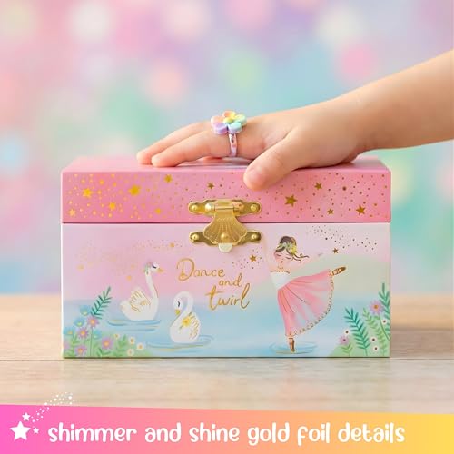 Giggle & Honey® Musical Ballerina Jewelry Box for Girls - Kids Music Box with Spinning Ballerina, Ballet Birthday Gifts fo...