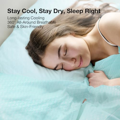 Novilla Summer Sleeping Pad Twin Size(1 Cooling Mat+1 Pillowcase),Sleeping Mat for 8-21" Mattress,Elastic Bandage,Washable...