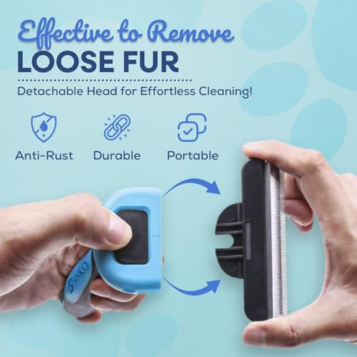 Sinko Deshedding Tool for Dogs & Cats, Pet Grooming Brush, Skin Friendly Deshedding Tool, Dog Brush for Shedding, Effectiv...