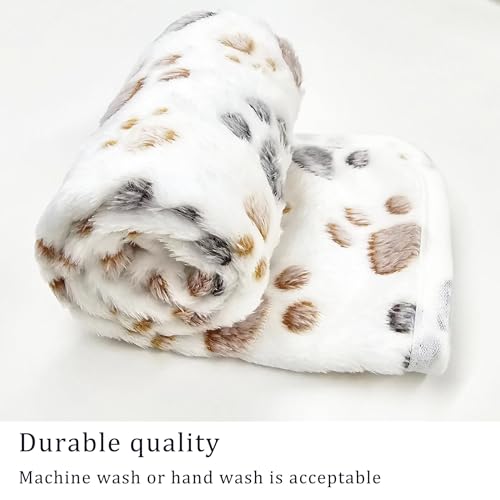 1 Pack 3 Blankets Super Soft Fluffy Premium Fleece Pet Blanket Flannel Paw Printed Throw for Dog Puppy Cat (Small 23x16'',...