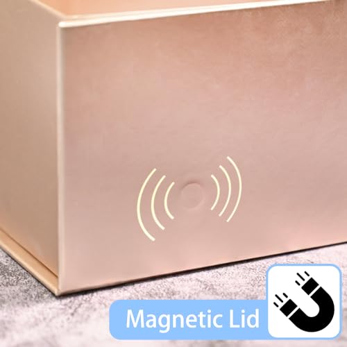 LIFELUM Gift Box for Presents 13.8'' x 8'' x 4.45'' Rose Gold Luxury Gift Box with Magnetic Lid Gift Boxes Contains Card, ...