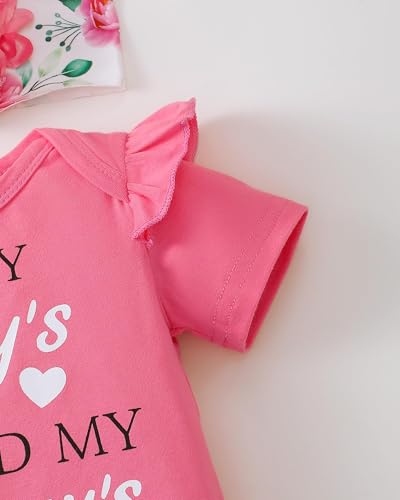 SUNNY PIGGY Newborn Baby Girl Clothes Infant Floral Outfits Bell Bottom Flowerpant Headband 0-18 Months Baby Girl Romper