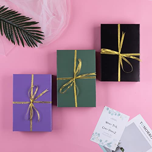 PACKGILO 5 Pack Green Gift Boxes with Lids - Small 12 x 8 x 2.7 Inches Clothes Gift Boxes for Presents and Shirts - Magnet...