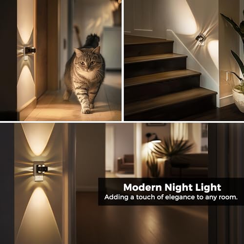 L LOHAS LED Night Light Projector, Night Lights Plug into Wall, Dusk to Dawn Sensor, 180°Rotating Nightlight for Kids, 0-1...
