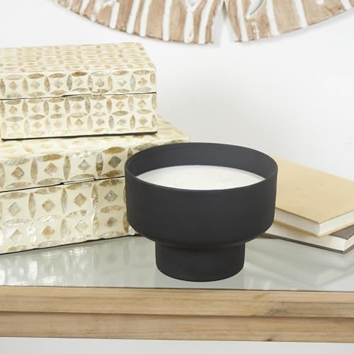 Deco 79 Metal Decorative Candle Campfire Scented Matte 50 oz 3 Wick Aromatherapy Candle with White Wax, Wax Aromatherapy C...