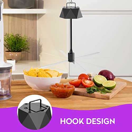 PIMAG Fly Fans for Tables, Fly Repellent Fan Outdoor Indoor Keep Flies Away, Fly Repellent Fans for Tables with Holographi...