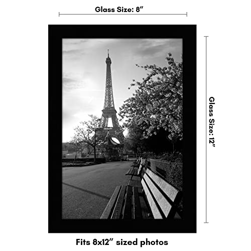 Americanflat 8x12 Picture Frame with Shatter-Resistant Glass - Signature Collection - Gallery-Style Frames Made of Enginee...