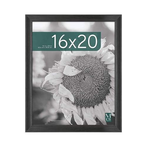 MCS Studio Gallery Classic 16x20 Poster Frame Black Woodgrain Engineered Wood, Vertical & Horizontal Wall Hanging Large Pi...