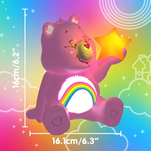 Paladone Care Bears Cheer Bear GloBuddies Night Light, Officially Licensed 3D LED Mood Lamp, Battery Powered Bedroom & Des...