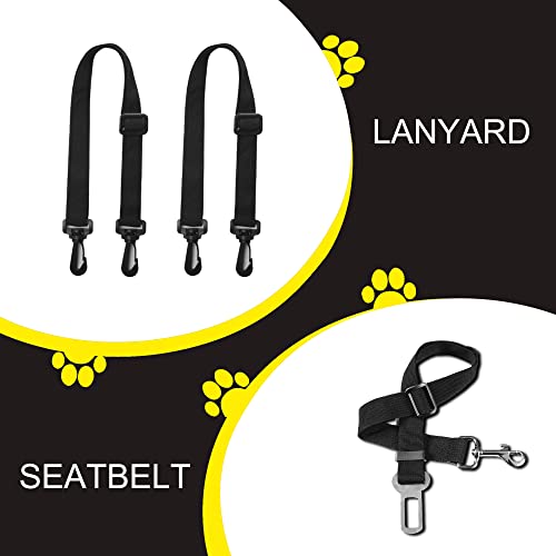 Femuar Dog Car Seat Cover with Storage Pockets Mesh Visual Window, Waterproof Nonslip , Heavy Duty Scratchproof Pet Dog Ba...