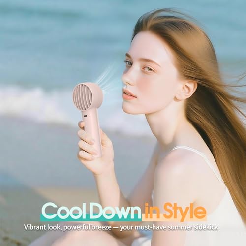 Mizong Mini Portable Fan, USB Rechargeable Handheld Fan with 3 Speed Wind, Pocket Personal Cooling Fan for Desktop Travel ...