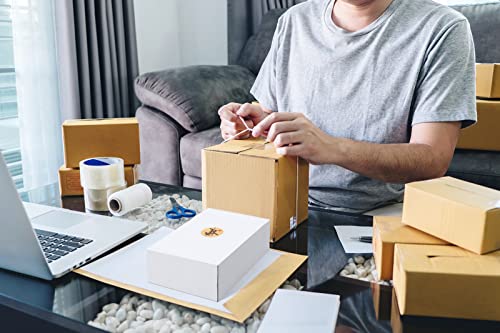 Eupako 6x4x3 Shipping Boxes Small Corrugated Cardboard Box - 25 Pack White Mailing Boxes for Packaging Small Business, Mai...
