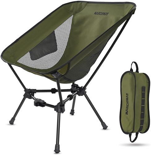 MARCHWAY Lightweight Folding Camping Chair, Portable Foldable Compact for Outdoor Camp, Travel, Beach, Picnic, Festival, H...
