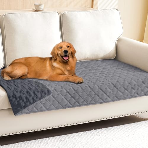 Smiry Waterproof Couch Covers for Dogs Washable, Reversible Pet Couch Covers for 3 Cushion Sofa Pet Friendly, Soft Sofa Fu...