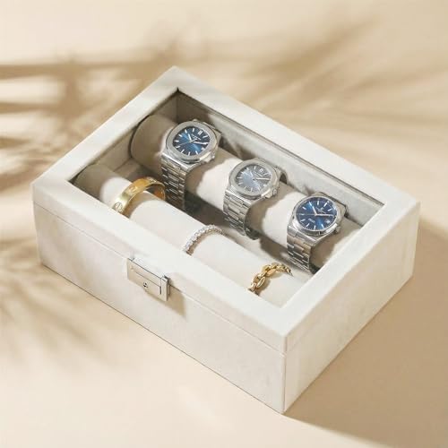 Gghenda Bracelet Display Holder with Clear Lid, Jewelry Storage Organizer Box Case with Rods for Bangles, Watches, Women (...