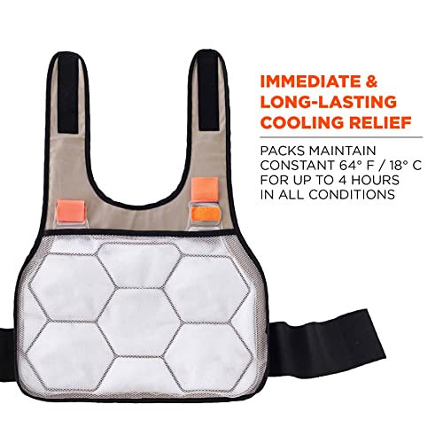 Cooling Vest with 2 Ice Packs, Instant Cooling Relief, Flexible Design, Ergodyne Chill Its 6230