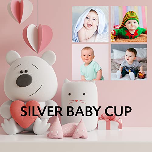 Krysaliis Silver Plated Bulge Piggy Cup for Baby - Elegant Engravable Personalized Cup Keepsake Gift - Crafted with Silver...