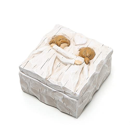 Hodao Friendship Jewelry Keepsake Box Sculpted Hand-Painted Keepsake Box Anniversary Memory Boxes, Decorative Boxes For Ho...