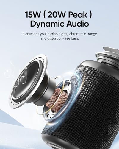 Portable Bluetooth Speaker Beach Vacation Essentials: Powerful Crystal Clear Sound/Dynamic Light/IPX5 Waterproof/All Day P...