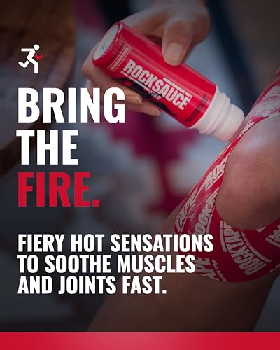 RockSauce Fire, 3 oz Roll-On - Easy to use Pain Relief Cream - Capsaicin & Menthol Formula Relieves Muscle & Joint Pain - ...