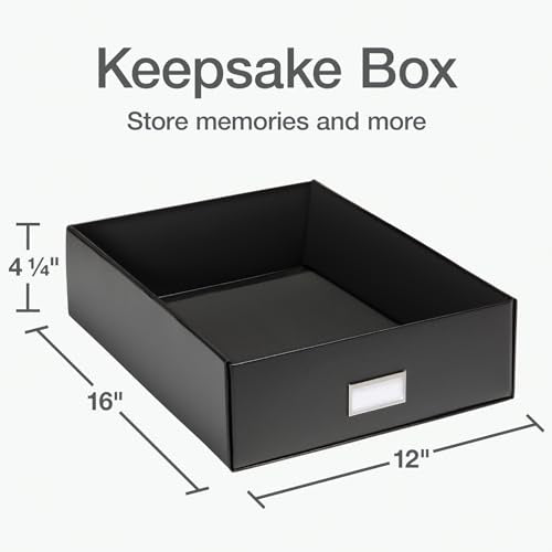 Oxford Keepsake Box, Protective Storage Box, Home and Office Organizer, Photo Storage Box, Souvenir Organizer, Large, 16" ...