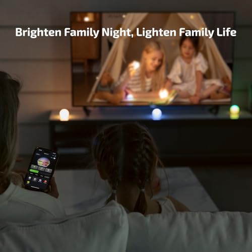 OLIGHT Sphere C Smart Night Light, USB-C Rechargeable, Ambient Table Lamp with APP Control, 75 Lumens RGB Dimmable Bedside...