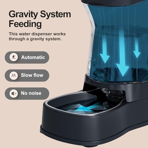 Gardner Pet Automatic Dog Water Dispenser Gravity Stainless Steel Water Waterer Feeder, 100% BPA-Free Large Capacity Water...