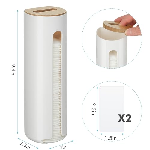 IWNTWY Cotton Pad Holder, Wall Mounted Cotton Rounds Holder Dispenser Face Pad Holder Makeup Organizers Containers for Bat...