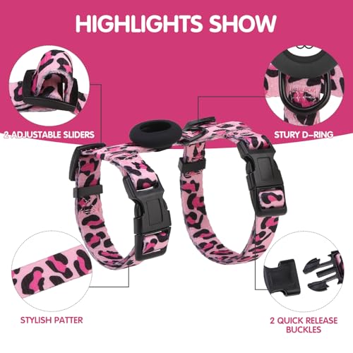 BINGPET Cat Harness with Airtag Holder, Cat Harness and Leash Set Escape Proof for Walking Travel Outdoor, Soft Adjustable...