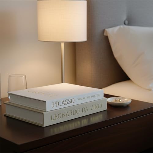 Decorative Books with Picture Frame Set - Set of 2 Decorative Books for Home Decor - Linen Faux/Fake Book for Coffee Tabl...