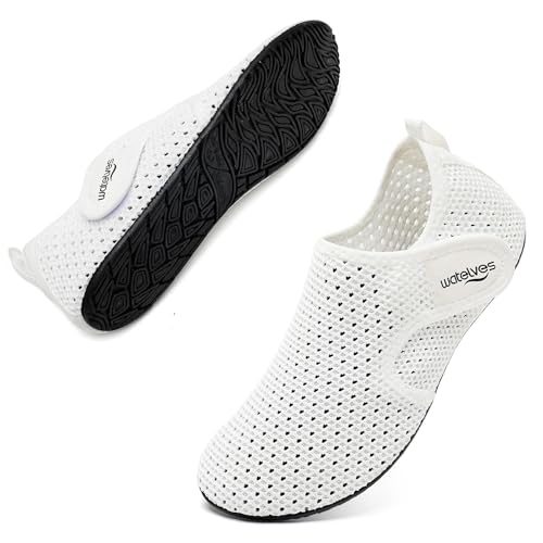 WateLves Water Shoes for Women Men Swim Beach Aqua Socks Quick Dry Barefoot House Slippers Travel Shoes with Adjustable Ma...