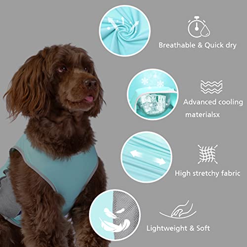 UNIPUP UPF 50+ Sun Protection Dog Shirt for Medium Large Dogs - Breathable Sleeveless Vest with Reflective Strips, Sports ...