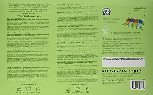 Taylors of Harrogate Assorted Green & Herbal Teas Sampler, Variety Pack Gift Box, Individually Wrapped Bags, 48 Count (Pac...