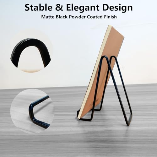 3 Pack 6 inch Metal Plate Stands for Display, Plate Holder Pictures Frame Easel Display Stand, Tabletop Picture Stand, Iro...