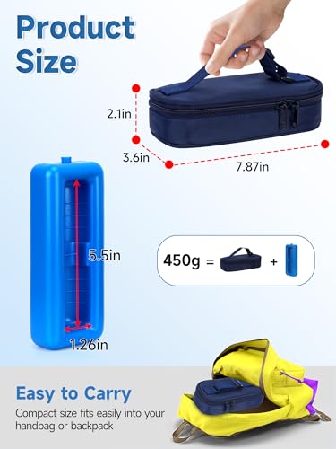 YOUSHARES Insulin Vials Cooler Travel Case - TSA Approved Diabetic Medication Vial Cooling Bag with Protective Ice Brick, ...