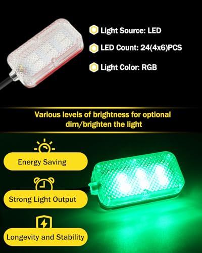 Car LED Interior Lights，RGB Decorative Mood Lighting for Car Foot Ambient Lighting ，APP Control Music Sound-Activated Car ...