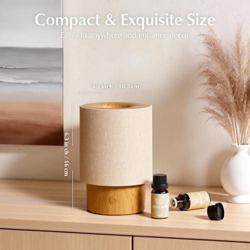 ARVIDSSON Essential Oil Diffuser with Fabric Cover, 100ml Aromatherapy Diffuser for Home, Ultrasonic Diffuser with Night L...